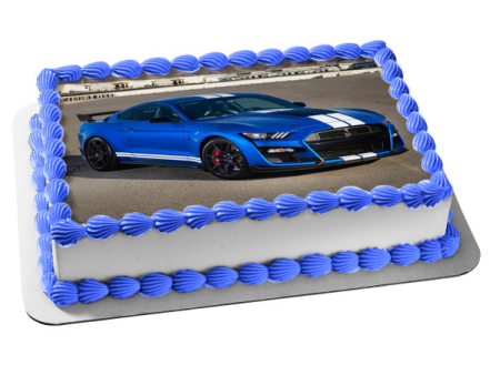 Shelby GT500 Mustangsuper Snake Race Car Edible Cake Topper Image ABPID52814 Online Hot Sale