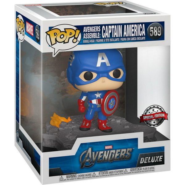 Figura Pop Marvel Avengers Captain America Assemble Exclusive For Sale