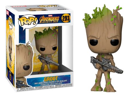 Figura Pop Marvel Avengers Infinity War Teen Groot With Gun Supply