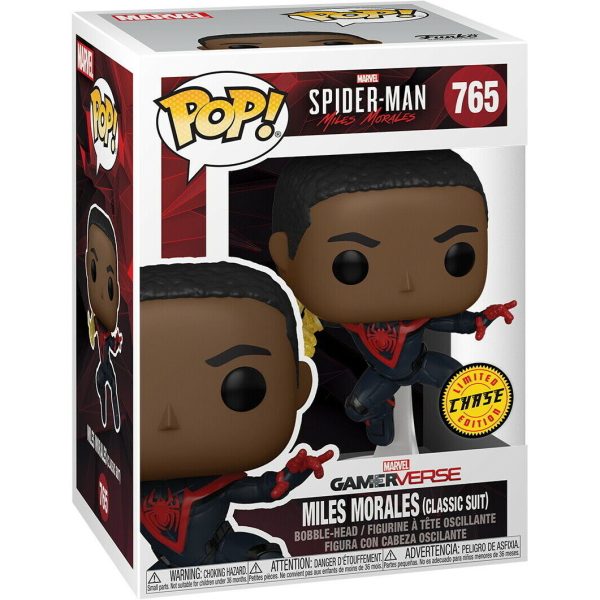 Figura Pop Spiderman Miles Morales Classic Suit Chase Supply