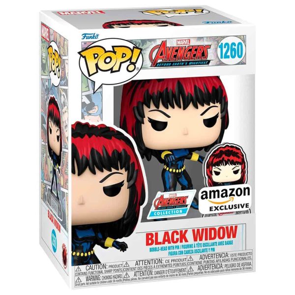 Figura Pop Marvel Avengers 60Th Anniversary Comic Black Widow With Pin Exclusive on Sale