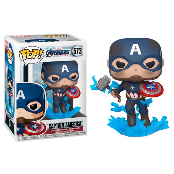 Figura Pop Marvel Avengers Endgame Captain America With Broken Shield & Mjolnir Hot on Sale