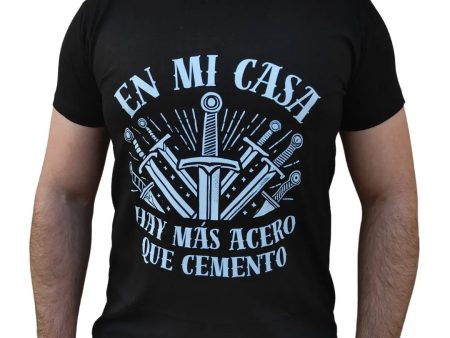 Camiseta Espadas y Más Casa de Acero For Cheap