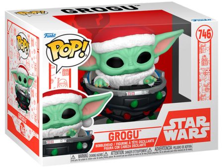 Figura Pop Star Wars Grogu With Santa Hat In Pram Online now