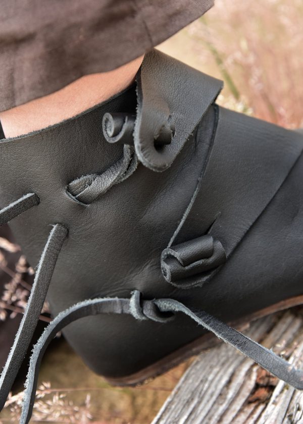 Zapatos vikingos medievales de Jorvik, negros ULF-FW-14 Online now