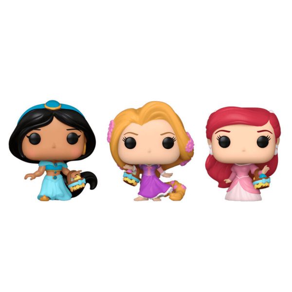 Blister 3 Figuras Carrot Pocket Pop Disney Princesas Rapunzel Ariel Jasmin Online now