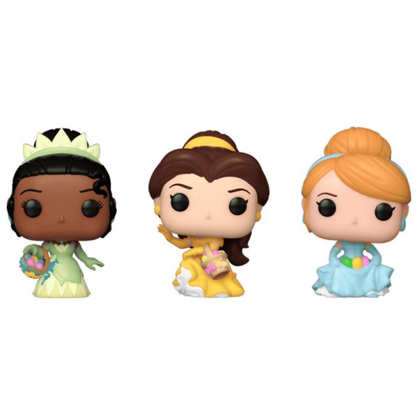 Blister 3 Figuras Carrot Pocket Pop Disney Princesas Cenicienta Tiana Bella For Sale