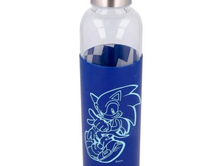 Botella Cristal Sonic The Hedgehog Funda Silicona 585Ml Cheap