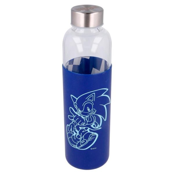 Botella Cristal Sonic The Hedgehog Funda Silicona 585Ml Cheap