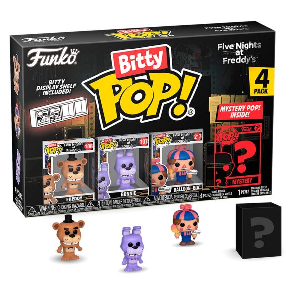 Blister 4 Figuras Bitty Pop Five Nights At Freddys Freddy For Discount