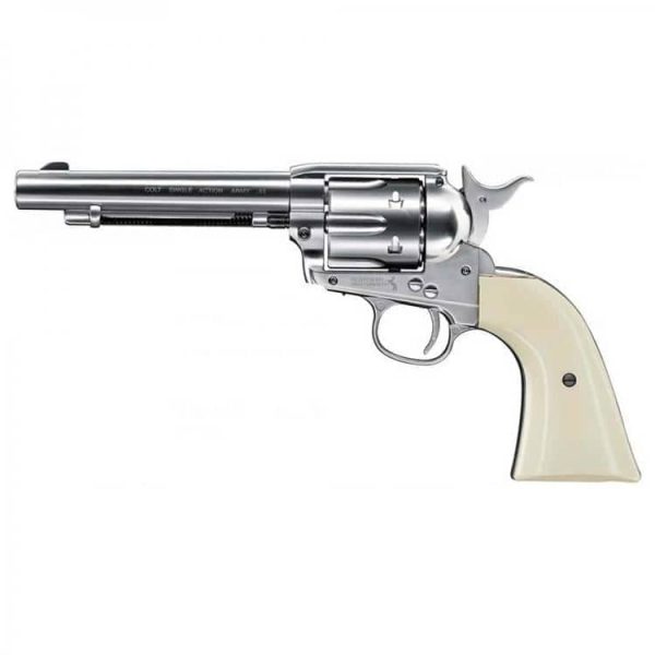 U5.8322 Revolver Colt SAA .45 Niquel Cañón 5,5  Co2 - 4,5 mm Balines Online