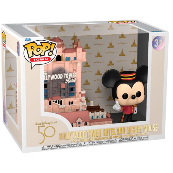 Figura Pop Walt Disney World 50Th Anniversary Hollywood Tower Hotel And Mickey Mouse Sale