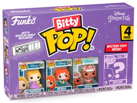 Blister 4 Figuras Bitty Pop Disney Princesas Rapunzel Cheap