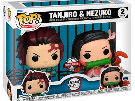 Blister 2 Figuras Pop Demon Slayer Kimetsu No Yaiba Tanjiro & Nezuko Exclusive Discount