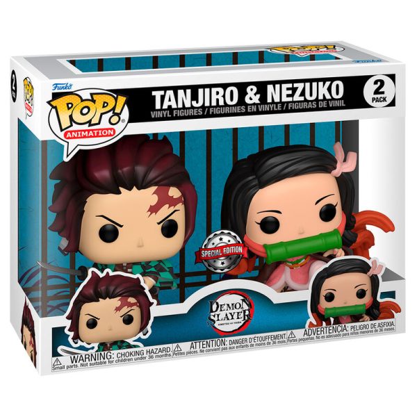 Blister 2 Figuras Pop Demon Slayer Kimetsu No Yaiba Tanjiro & Nezuko Exclusive Discount