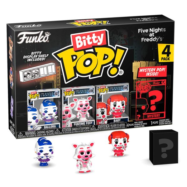 Blister 4 Figuras Bitty Pop Five Nights At Freddys Ballora For Sale