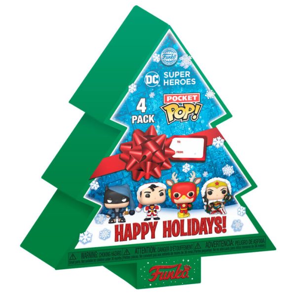 Arbol Con 4 Figuras Pocket Pop Dc Comics Happy Holidays Online Hot Sale