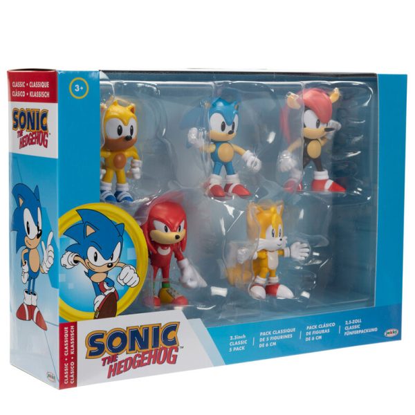 Blister 5 Figuras Sonic The Hedgehog  6Cm Supply