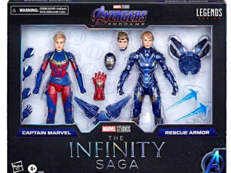 Blister 2 Figuras Captain Marvel & Rescue Armor The Infinity Saga Endgame Los Vengadores Avengers Marvel 15Cm on Sale