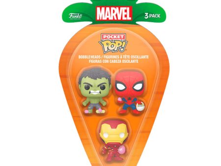 Blister 3 Figuras Carrot Pocket Pop Marvel Spiderman Hulk Iron Man Online