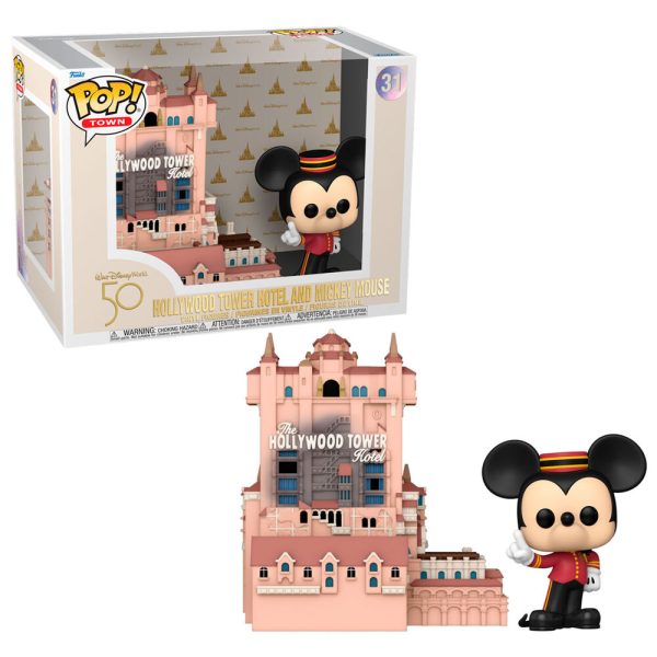 Figura Pop Walt Disney World 50Th Anniversary Hollywood Tower Hotel And Mickey Mouse Sale