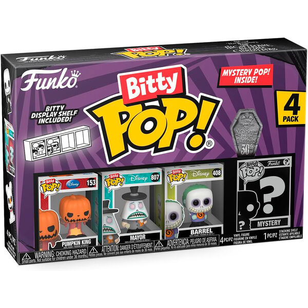 Blister 4 Figuras Bitty Pop Disney Pesadilla Antes De Navidad Pumpkin King Cheap