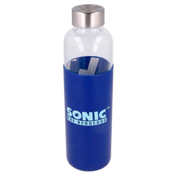 Botella Cristal Sonic The Hedgehog Funda Silicona 585Ml Cheap