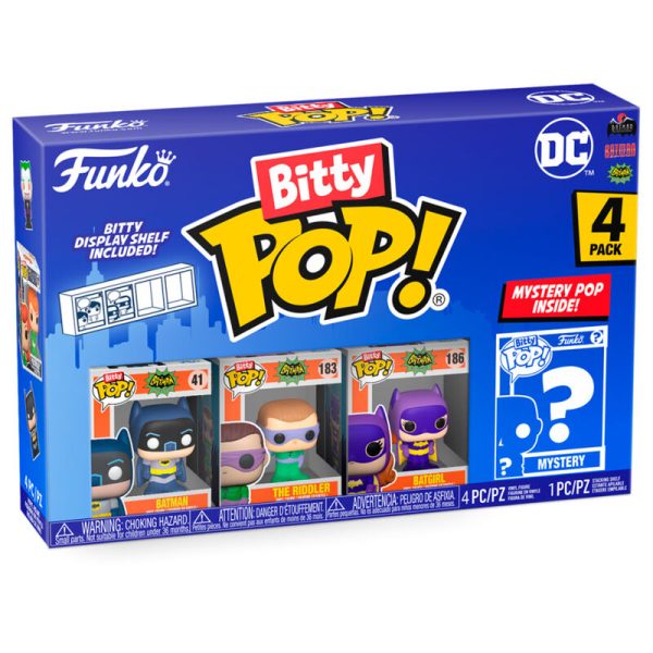 Blister 4 Figuras Bitty Pop Dc Comics Batman Adam West Hot on Sale