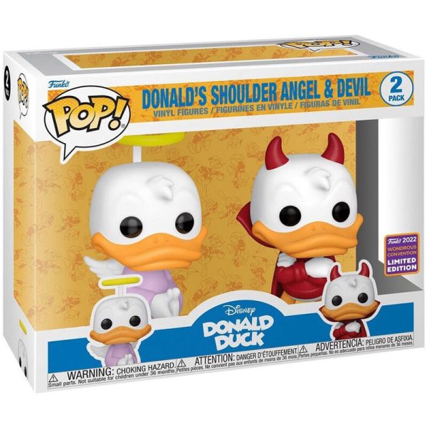 Blister 2 Figuras Pop Disney Donald Duck - Donald Angel & Devil Exclusive Online Sale