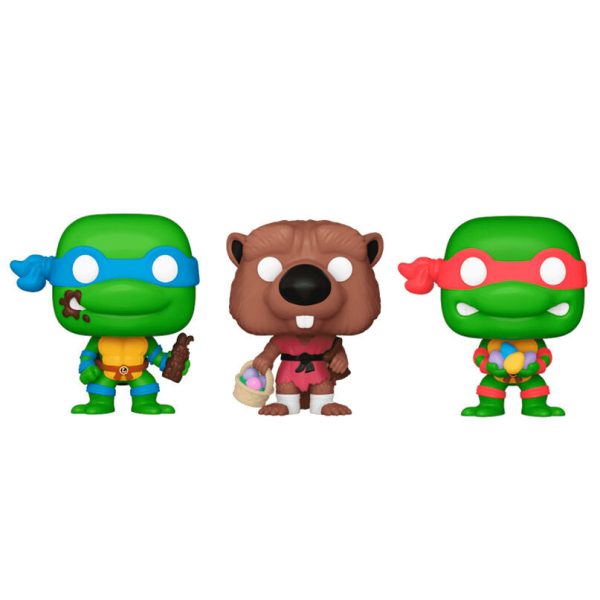 Blister 3 Figuras Carrot Pocket Pop Tortugas Ninja Splinter Leonardo Raphael on Sale