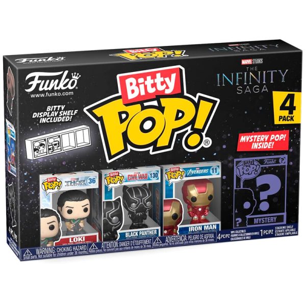 Blister 4 Figuras Bitty Pop Marvel The Infinity Saga Loki Hot on Sale