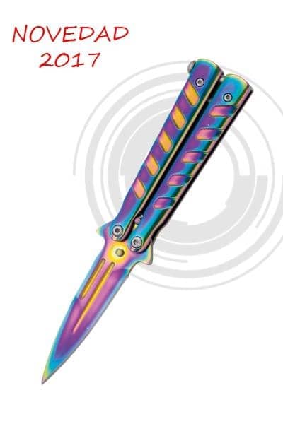 Navaja mariposa rainbow 7.2 cm hoja 61009W Sale