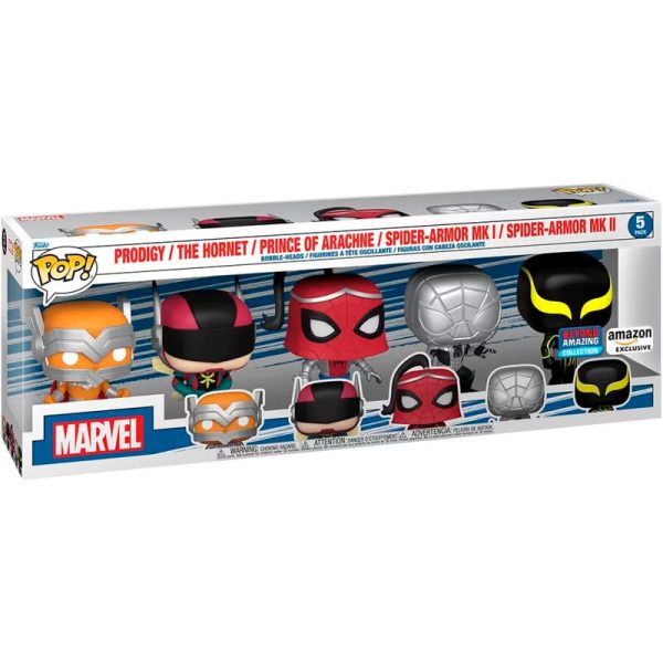 Blister 5 Figuras Pop Marvel Spiderman Exclusive Online now