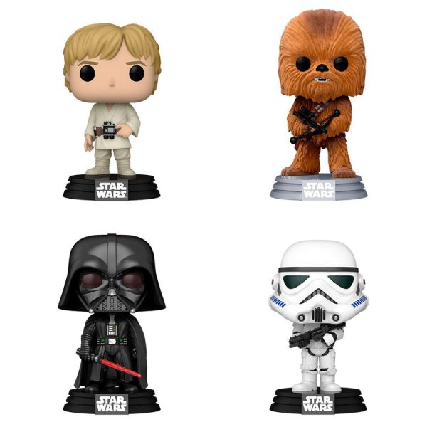 Blister 4 Figuras Pop Star Wars New Classics Exclusive on Sale