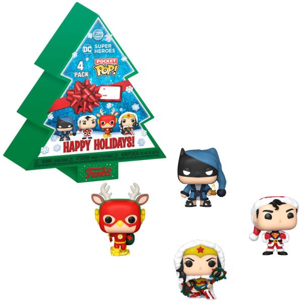 Arbol Con 4 Figuras Pocket Pop Dc Comics Happy Holidays Online Hot Sale