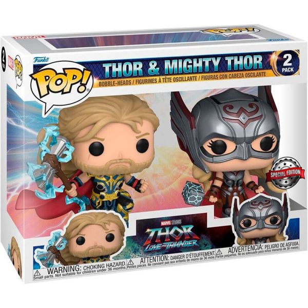 Blister 2 Figuras Pop Marvel Thor Love And Thunder Thor & Mighty Thor Exclusive Online now