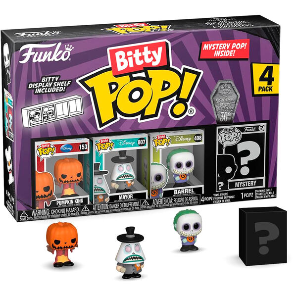 Blister 4 Figuras Bitty Pop Disney Pesadilla Antes De Navidad Pumpkin King Cheap