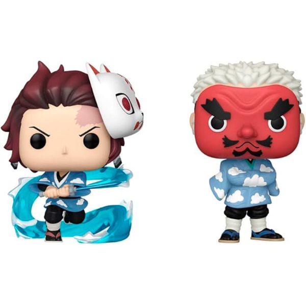 Blister 2 Figuras Pop Demon Slayer Kimetsu No Yaiba Tanjiro Kamado & Sakonji Urokodaki For Cheap