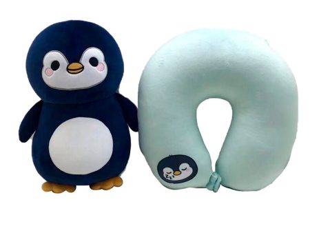 Almohada Viaje + Peluche Swapseazzz Pinguino Adoramals For Sale