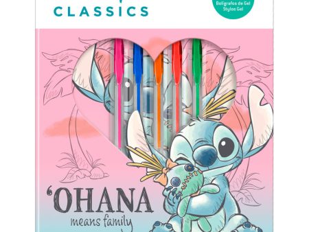 Blister Cuaderno + 6 Boligrafos Gel Stitch Disney on Sale