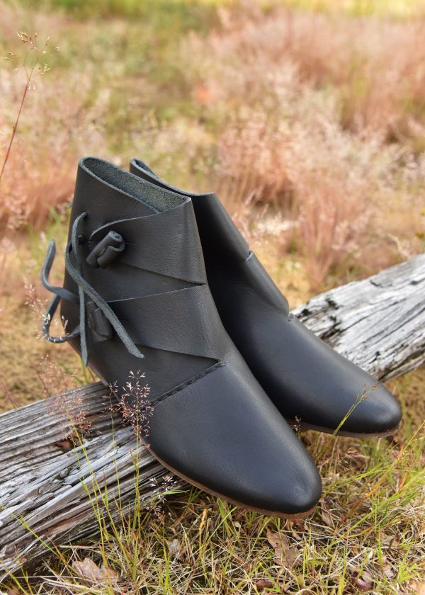 Zapatos vikingos medievales de Jorvik, negros ULF-FW-14 Online now