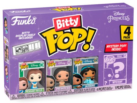 Blister 4 Figuras Bitty Pop Disney Princesas Bella Online Sale