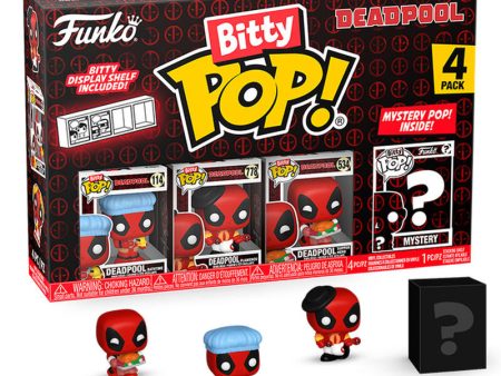 Blister 4 Figuras Bitty Pop Marvel Deadpool Bathtime Supply