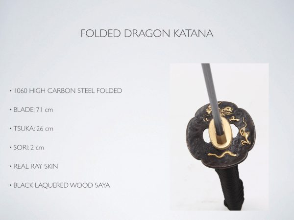 Katana YariNoHanzo Acero plegado Dragon Cheap